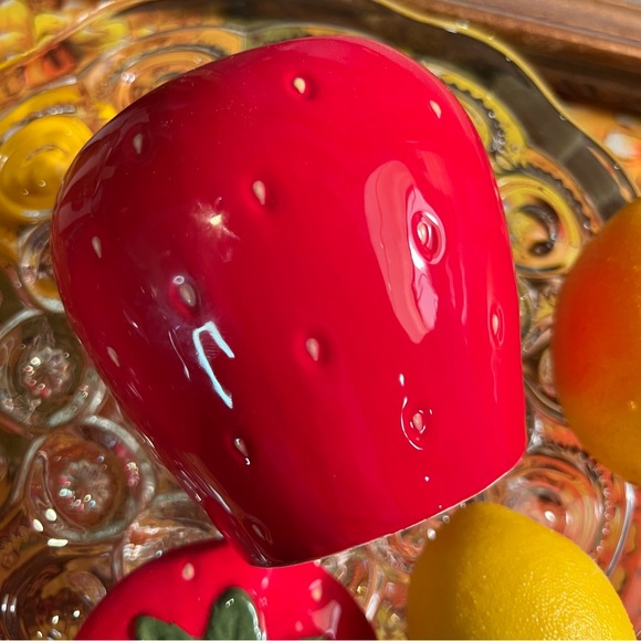 NEW! Transpac Ceramic Red Spring Strawberry 🍓 Covered Sugar Honey Jar - Picture 7 of 7